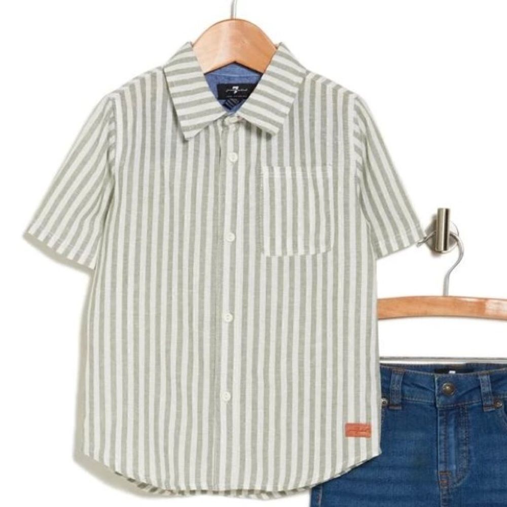 7 for all mankind boy’s short sleeve collar top 24 months